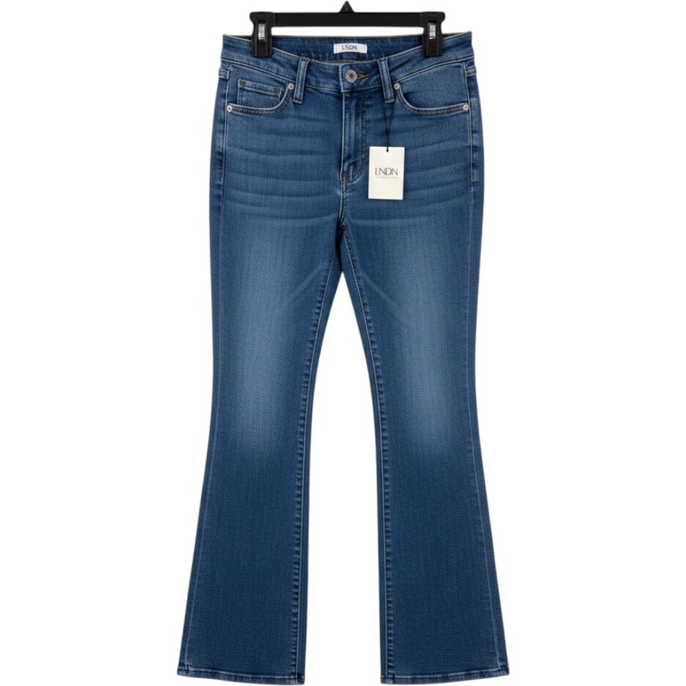 LNDN Landon Denim Womens Deep Blue Wash Organic Cotton Bootcut Jeans 25x32 NEW